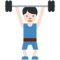 Person Lifting Weights - Light emoji on Twitter